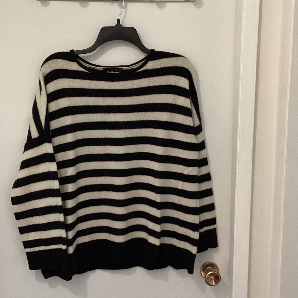 Black & White Stripe Cashmere Sweater